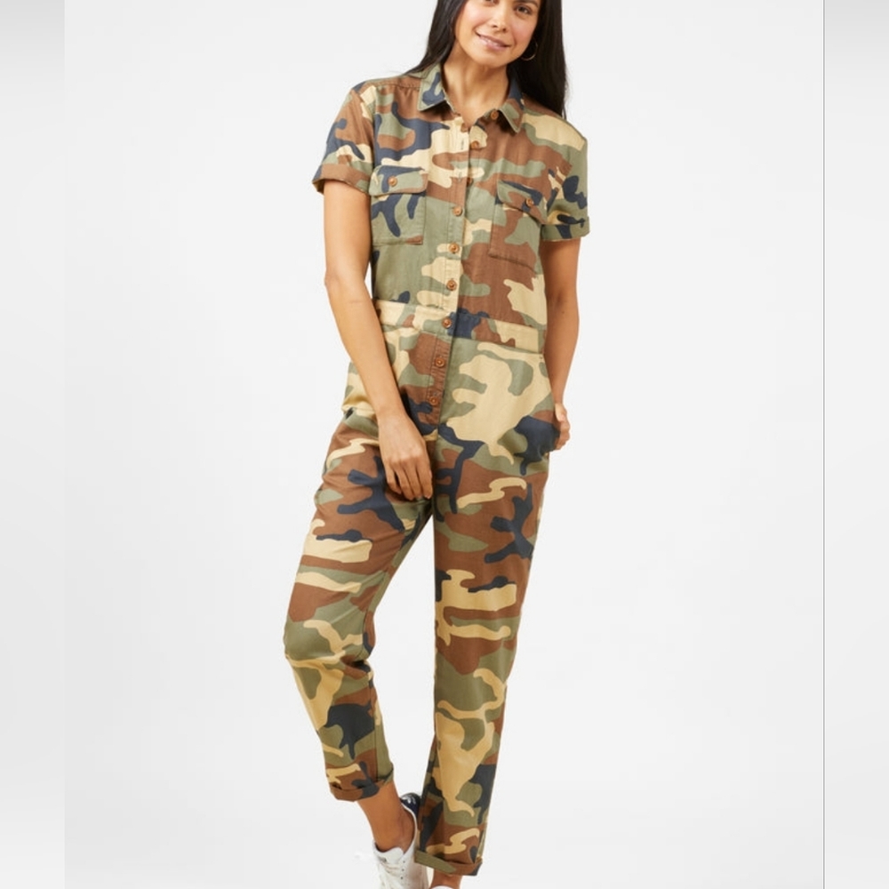 New with tags #camo print sustainably made "S.E.A. SUIT" #jumpsuit.